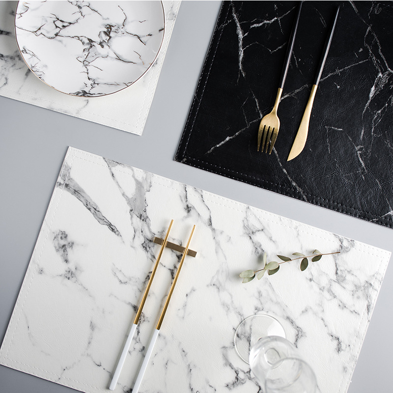 Marble Coaster Set - Luksusowa podkładka do izolacji termicznej PU,