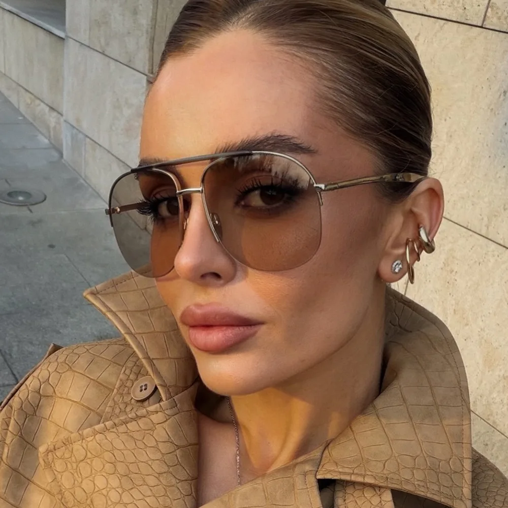 Sunglasses Uv400 - Unisexowe, duże okulary przeciwsłoneczne w stylu