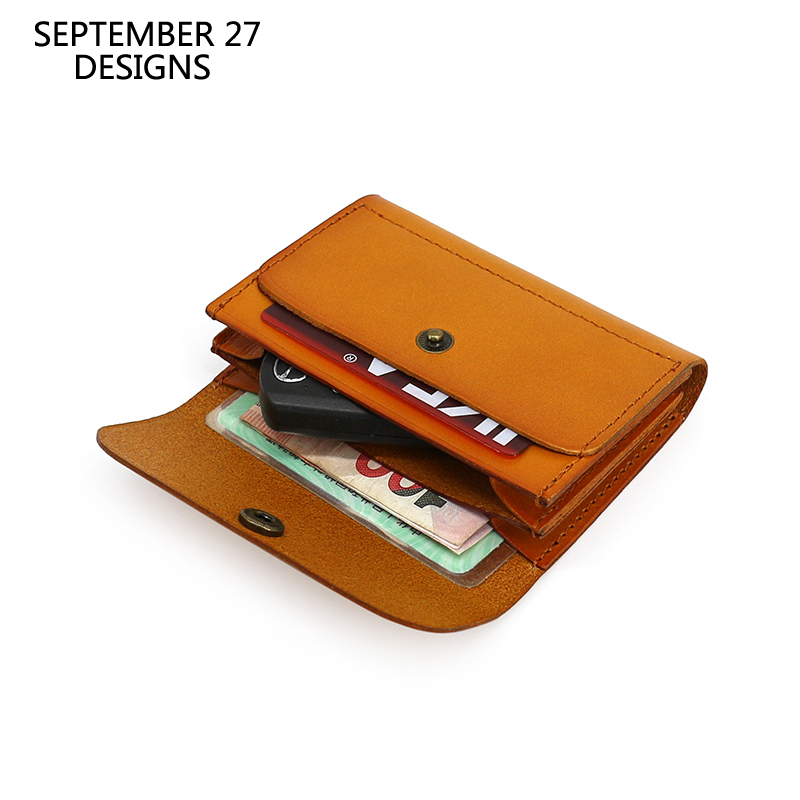 Leather Wallet Men - Mini torebka męska z prawdziwej skóry,