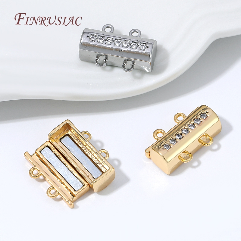 Gold Plated Jewelry - Magnetyczne zapięcie do naszyjnika, pozłacane 18K