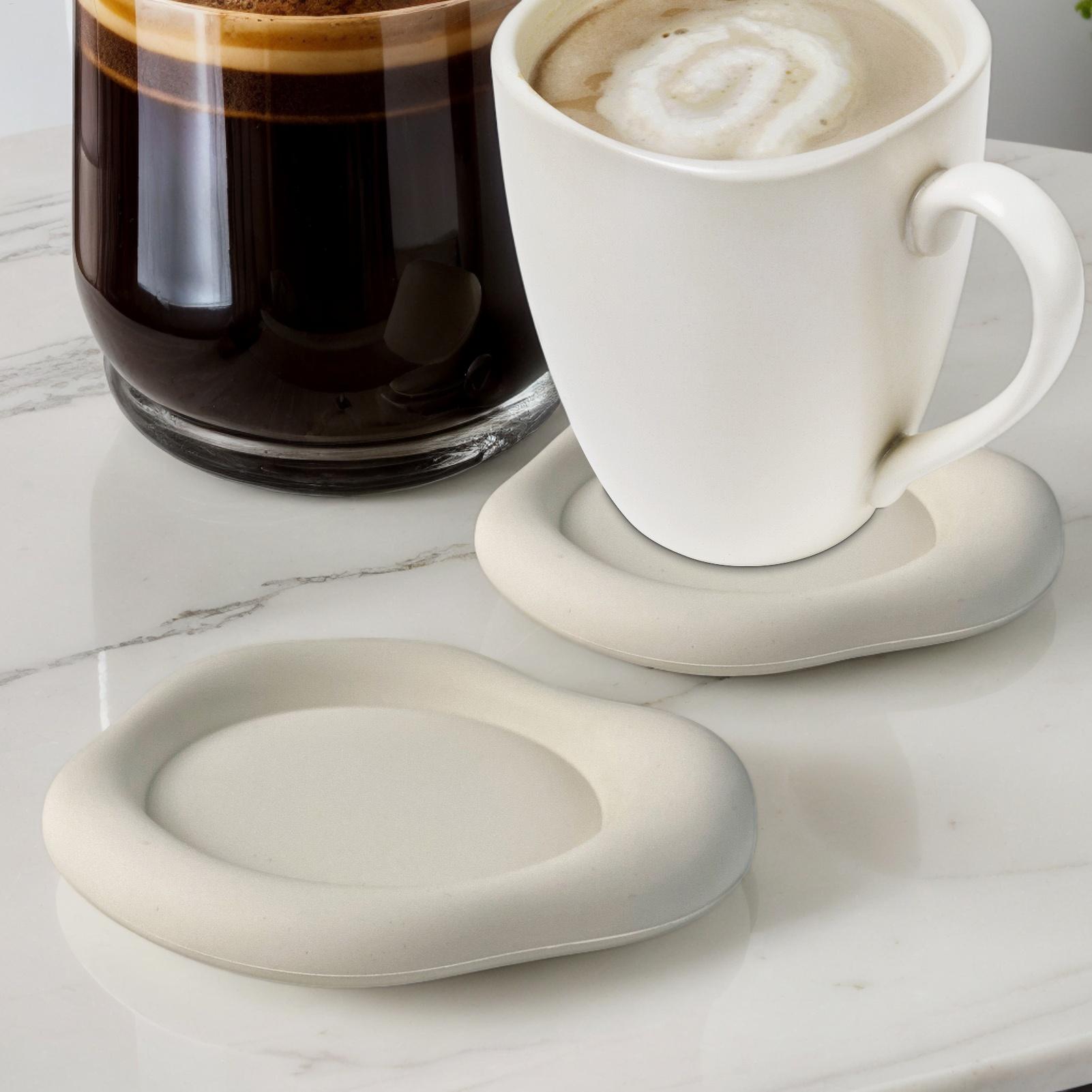 Marble Coaster Set - Silikonowe podkładki pod napoje w kształcie