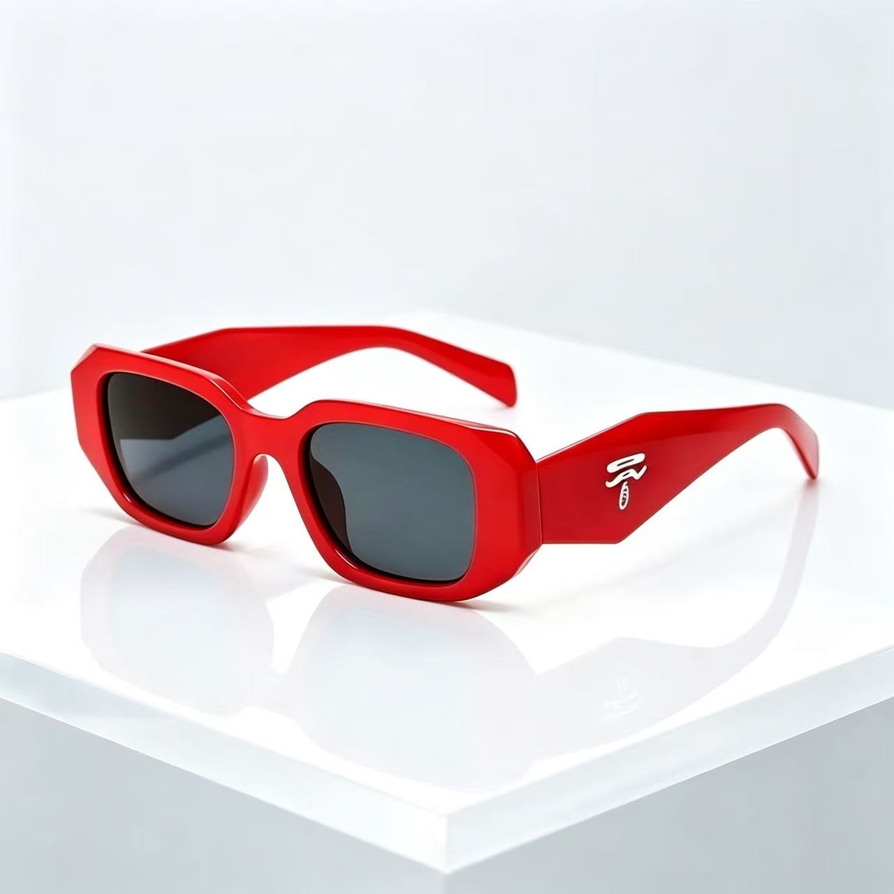 Designer Sunglasses - Klasyczne okulary przeciwsłoneczne w kwadratowym, prostokątnym