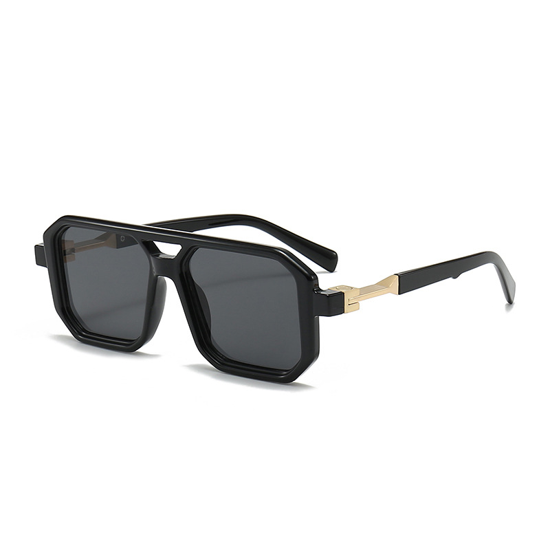 Sunglasses Uv400 - Czarne okulary przeciwsłoneczne w stylu retro,