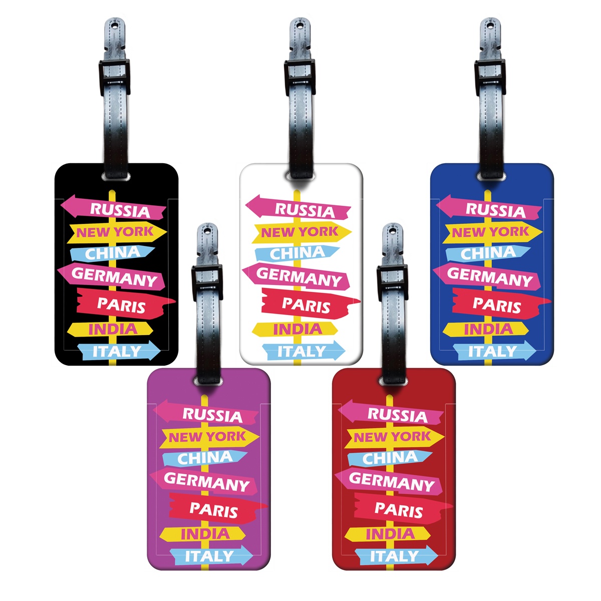 Travel Luggage Set - Kreatywne znaki drogowe, zawieszki na bagaż,