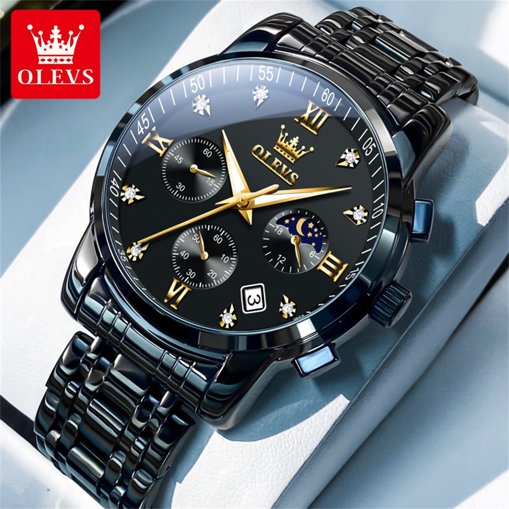 Luxury Watch Men - OLEVS Popularne męskie zegarki ze stali