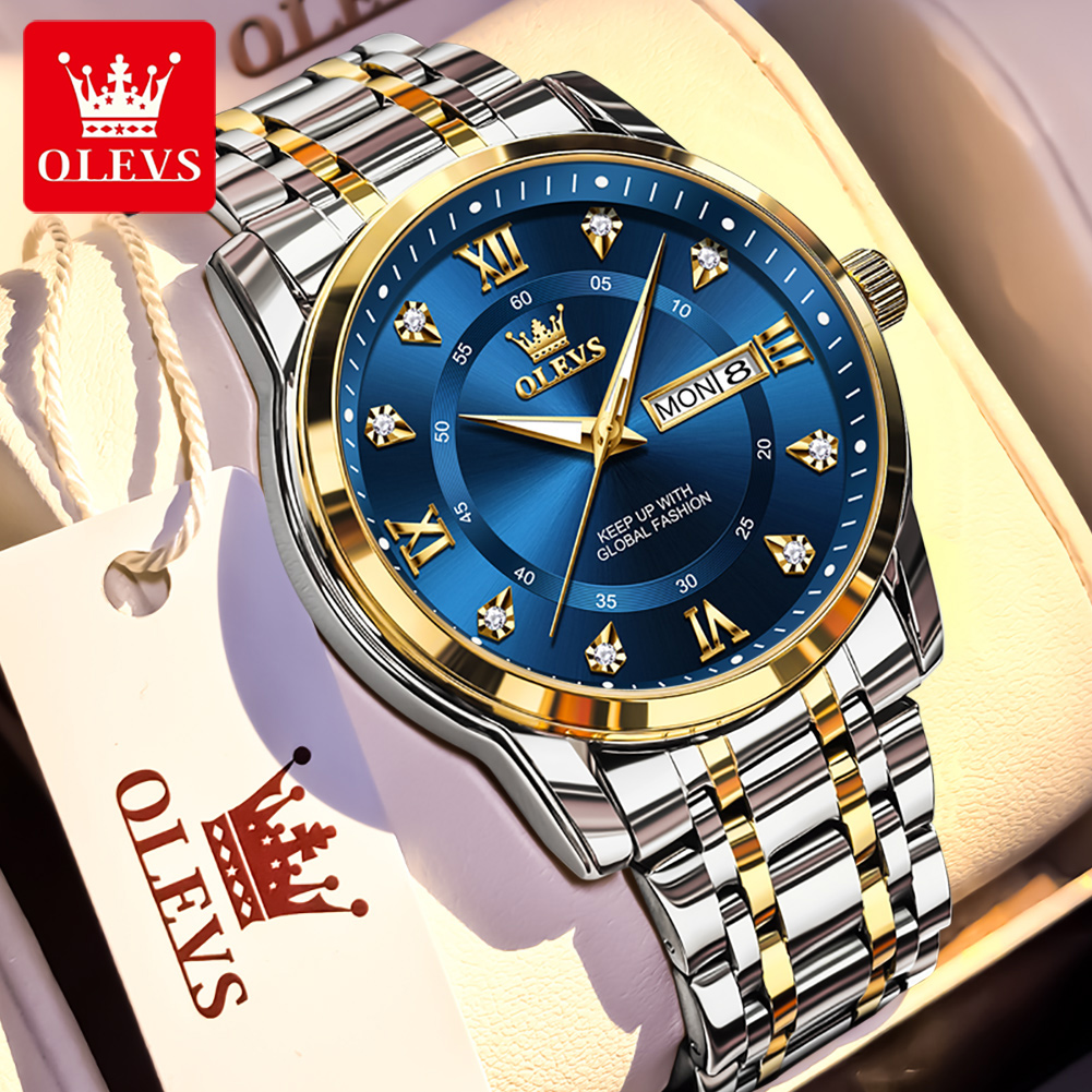 Luxury Watch Men - OLEVS Marka Modne męskie zegarki ze