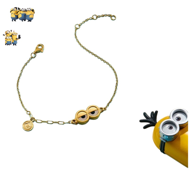 Gold Plated Jewelry - Złota bransoletka z serii Minionki -