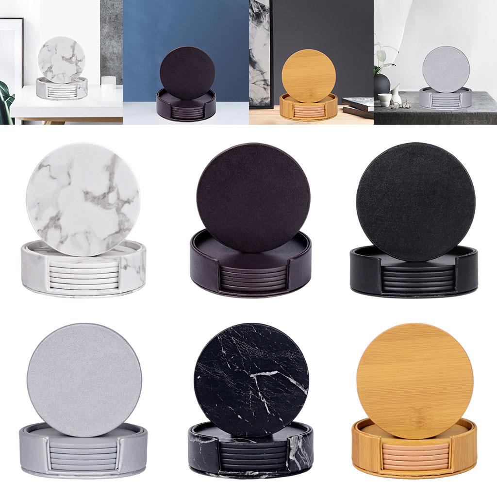 Okrągłe marmurowe podstawki po – Marble Coaster Set recenzja i cena