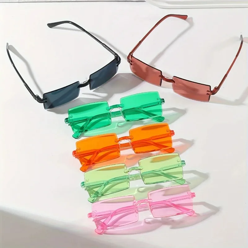 6 sztuk prostokątnych, modnych – Sunglasses Uv400 recenzja i cena