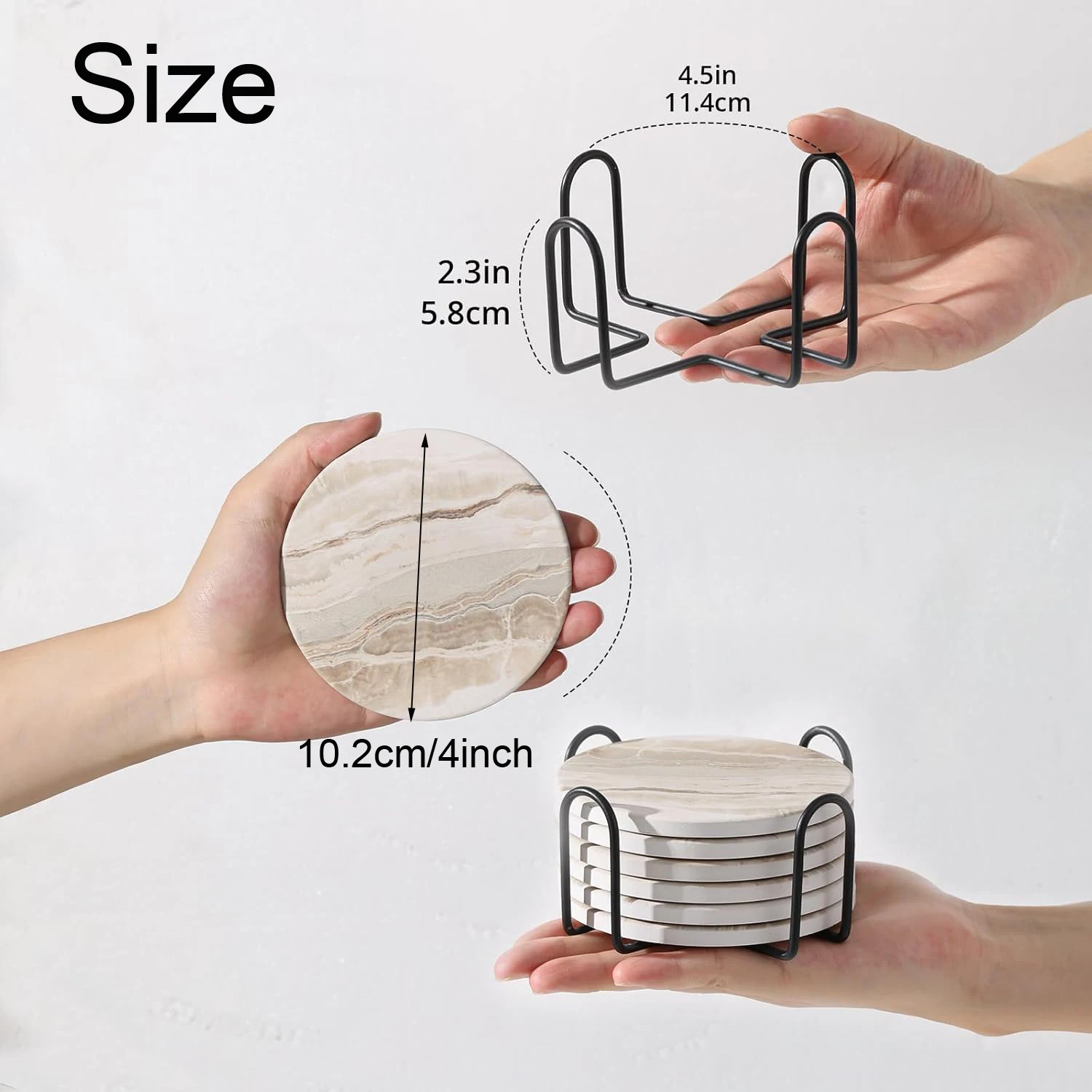 Zestaw 6 podkładek pod napoje  – Marble Coaster Set recenzja i cena