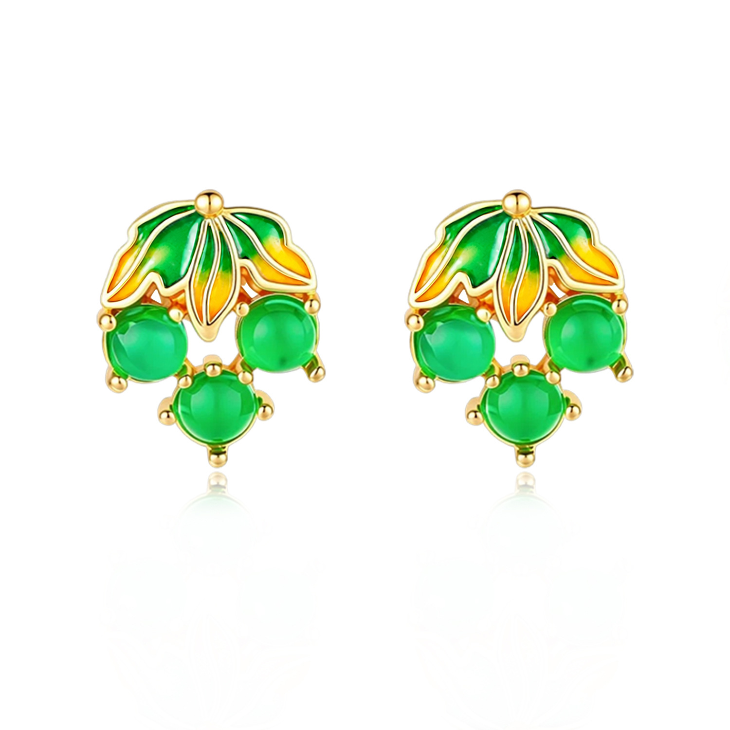 Kolczyki w kształcie winogron  – Gold Plated Jewelry recenzja i cena