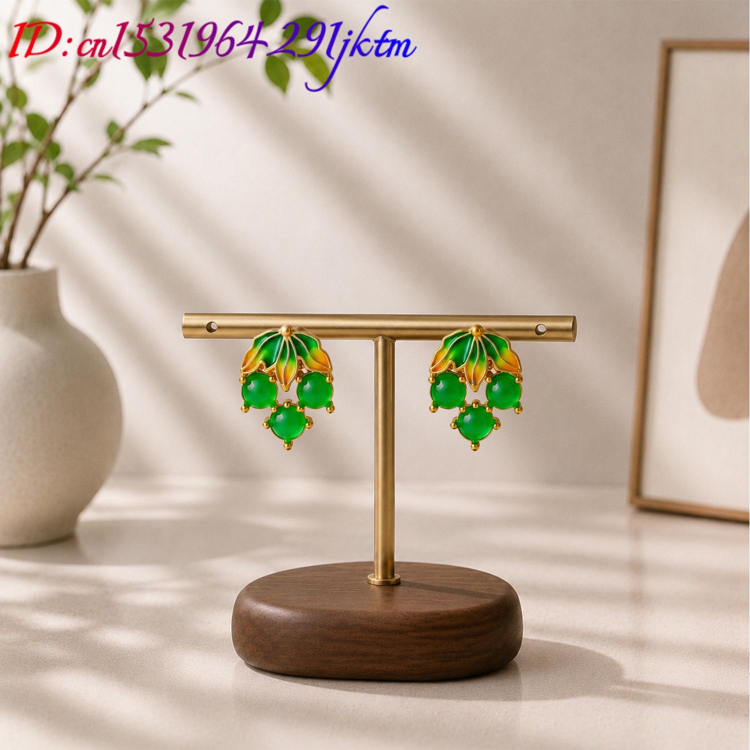 Kolczyki w kształcie winogron  – Gold Plated Jewelry recenzja i cena
