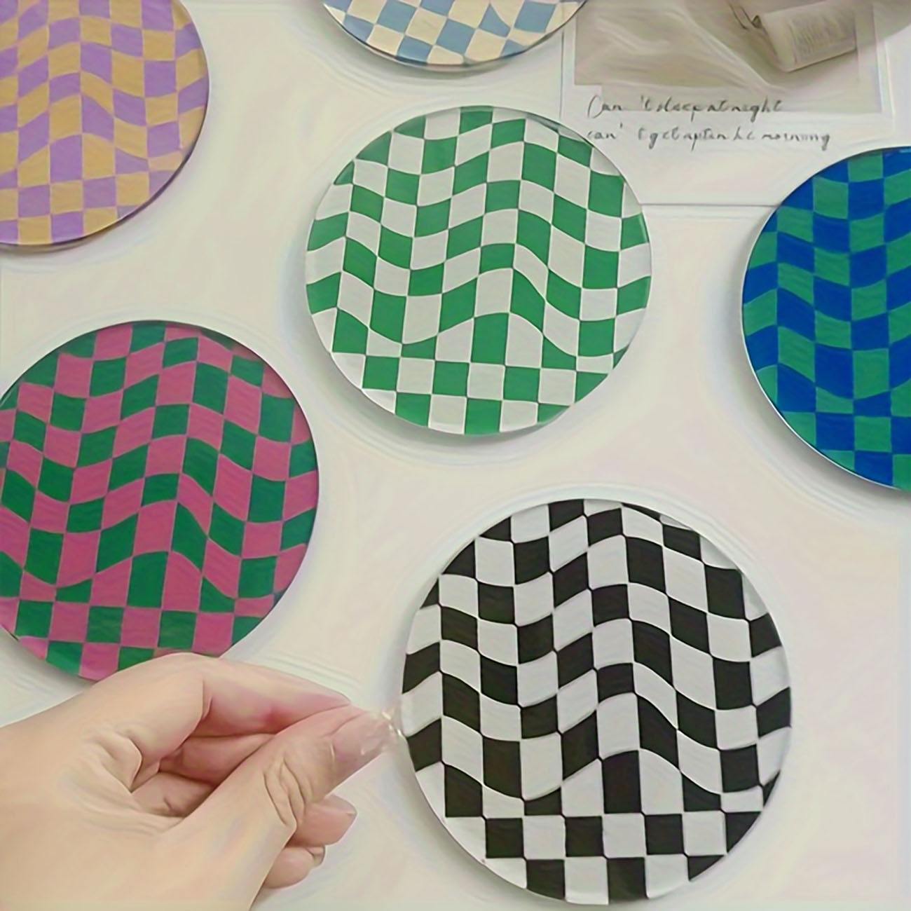 6 sztuk - Drewniane podkładki  – Marble Coaster Set recenzja i cena