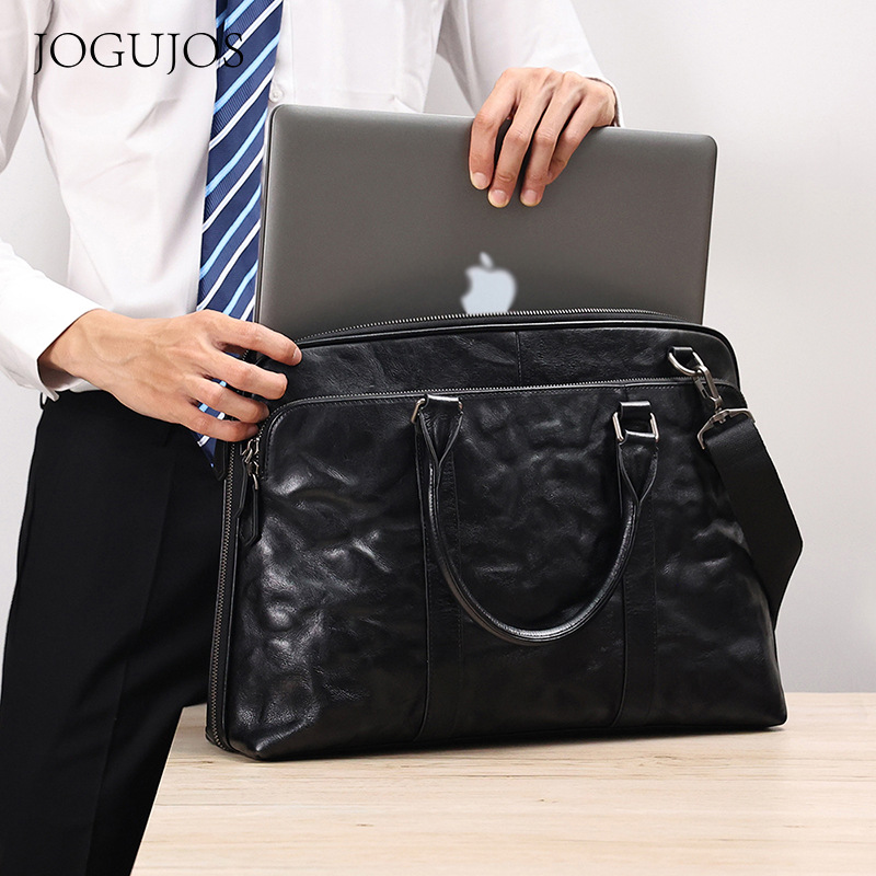 Nowe, oryginalne męskie torby  – Leather Briefcase recenzja i cena