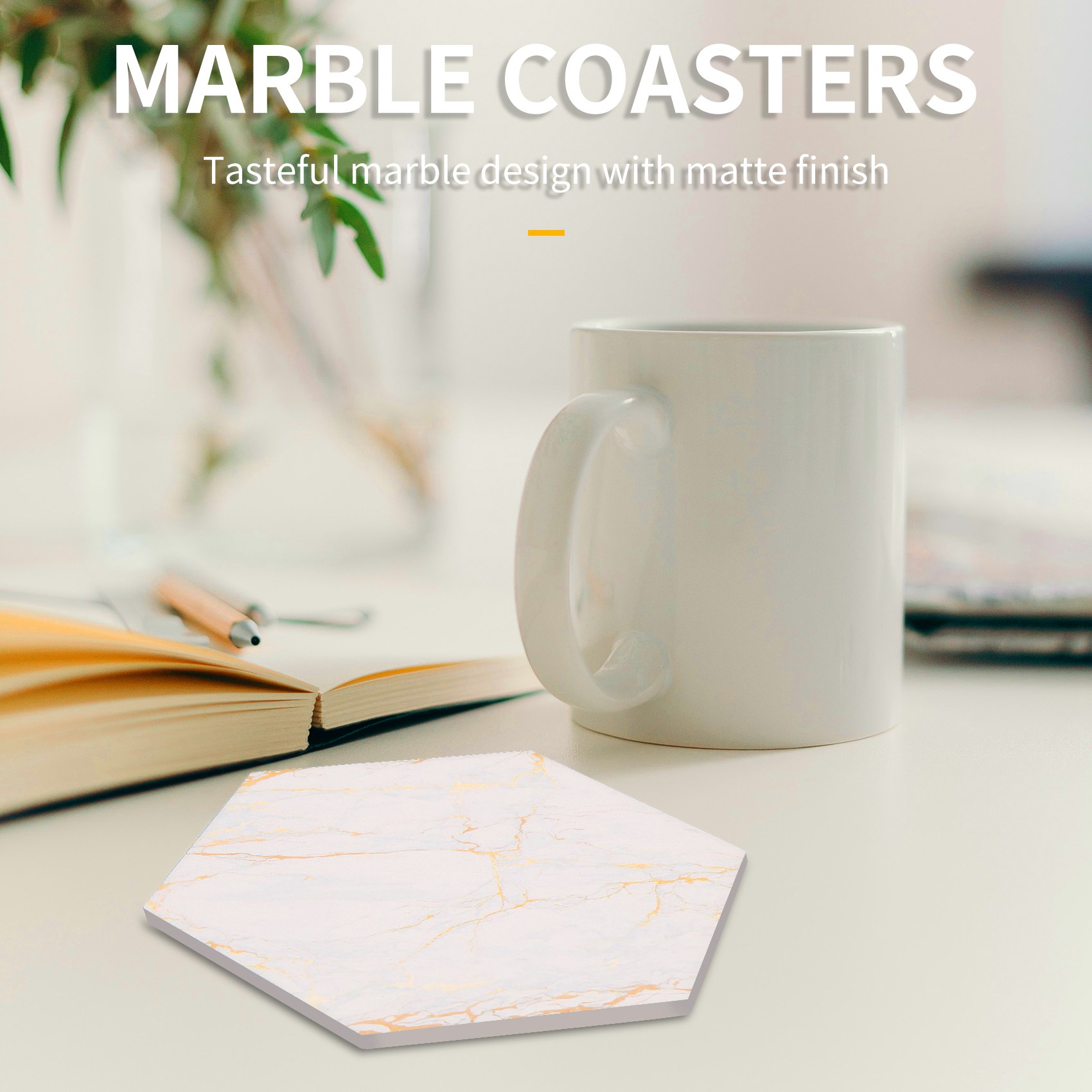 8 Podkładek Pod Napoje z Uchwy – Marble Coaster Set recenzja i cena