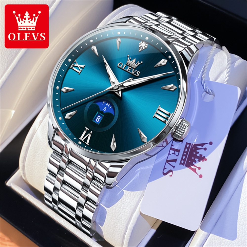 OLEVS Moon Phase męskie zegark – Luxury Watch Men recenzja i cena