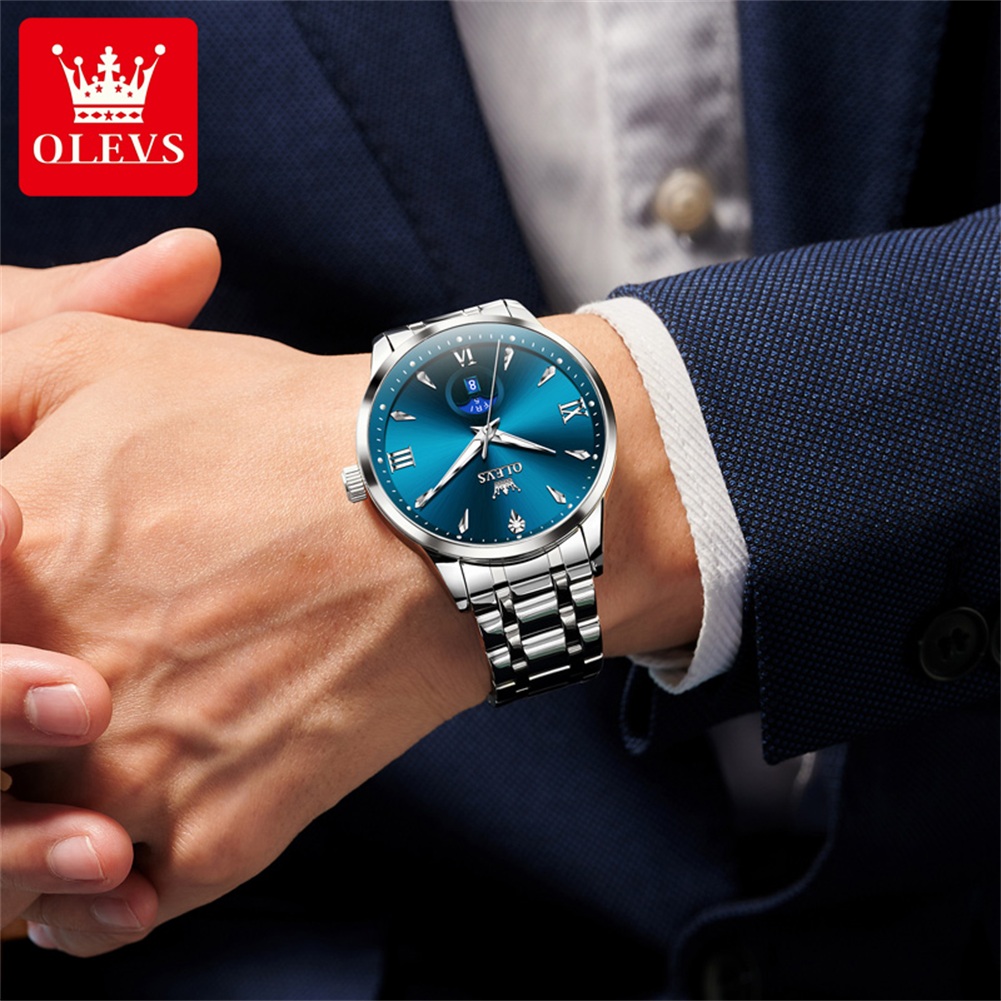 OLEVS Moon Phase męskie zegark – Luxury Watch Men recenzja i cena