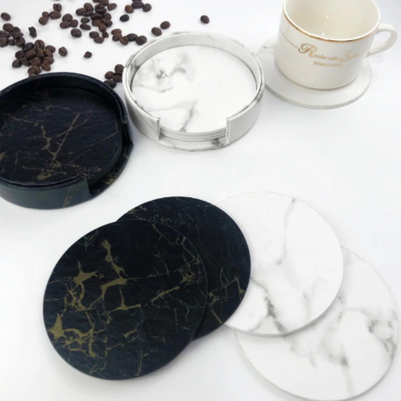 6 szt. Marmurowa podkładka ze  – Marble Coaster Set recenzja i cena