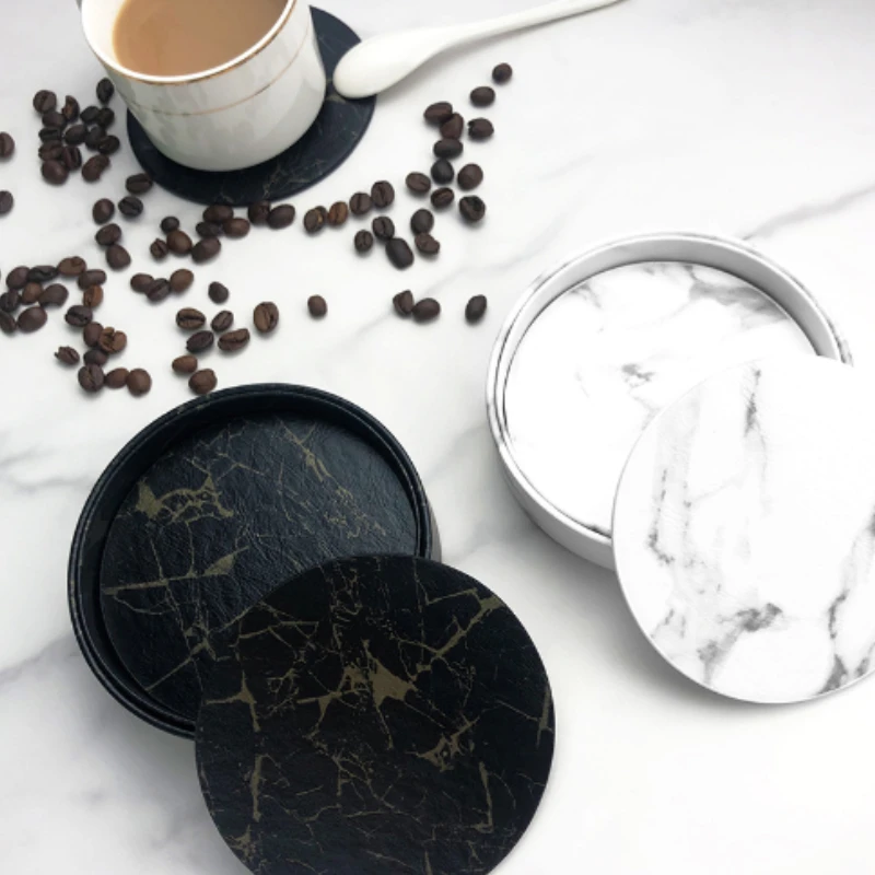 6 szt. Marmurowa podkładka ze  – Marble Coaster Set recenzja i cena