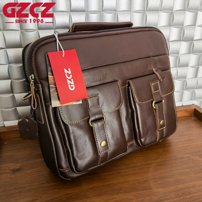 Torba męska GZCZ, torba na lap – Leather Briefcase recenzja i cena