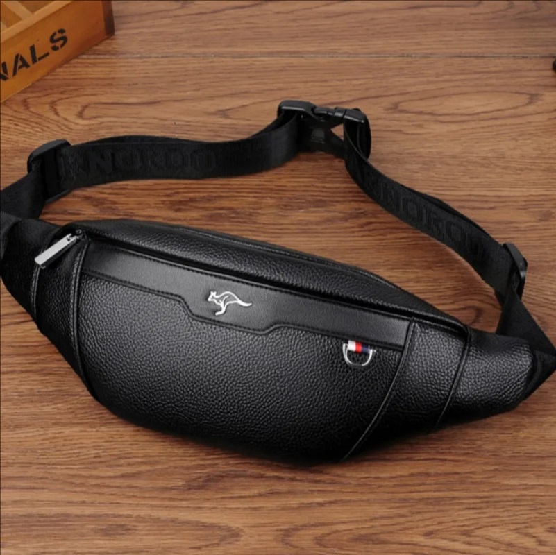 Skórzana torba biodrowa biznes – Leather Wallet Men recenzja i cena