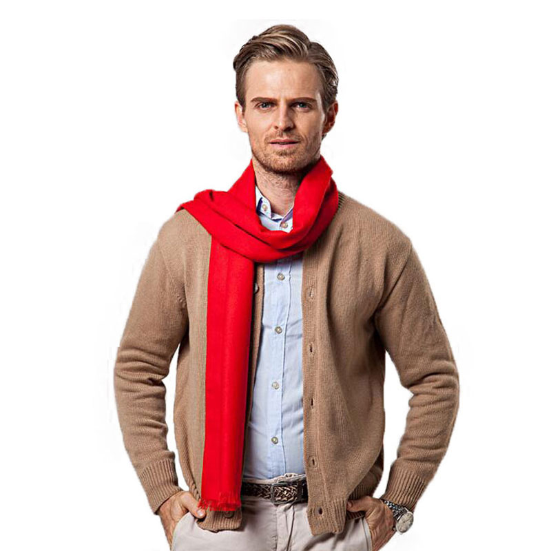 Moda zimowa jednokolorowy męsk – Cashmere Scarf recenzja i cena
