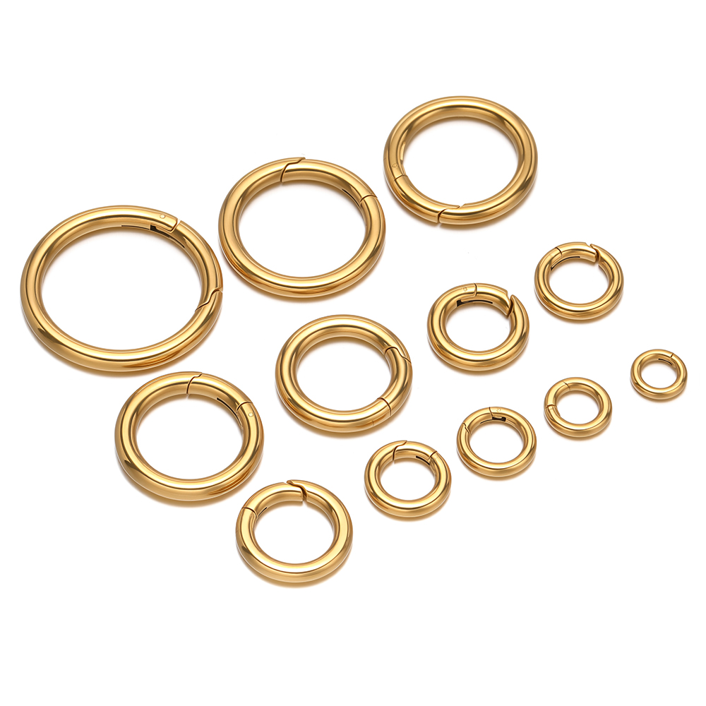 2 szt./partia Okrągłe karabińc – Gold Plated Jewelry recenzja i cena