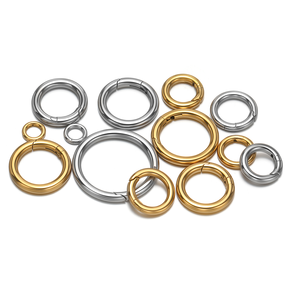 2 szt./partia Okrągłe karabińc – Gold Plated Jewelry recenzja i cena