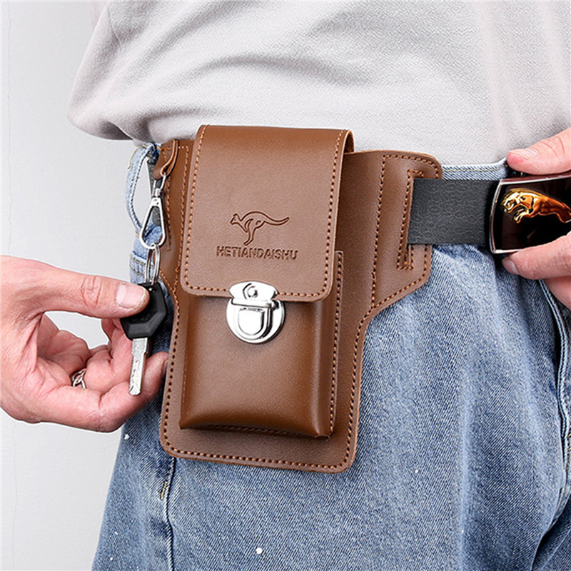 Torba na pasek na telefon dla  – Leather Wallet Men recenzja i cena