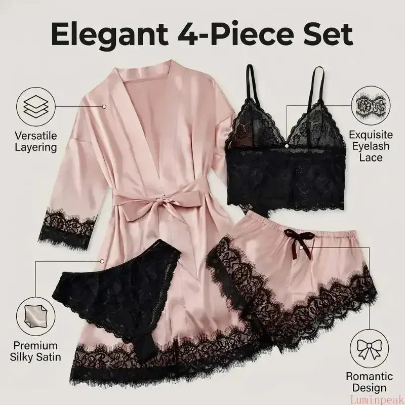 Damskie piżamy satynowe składa – Luxury Gift Set recenzja i cena