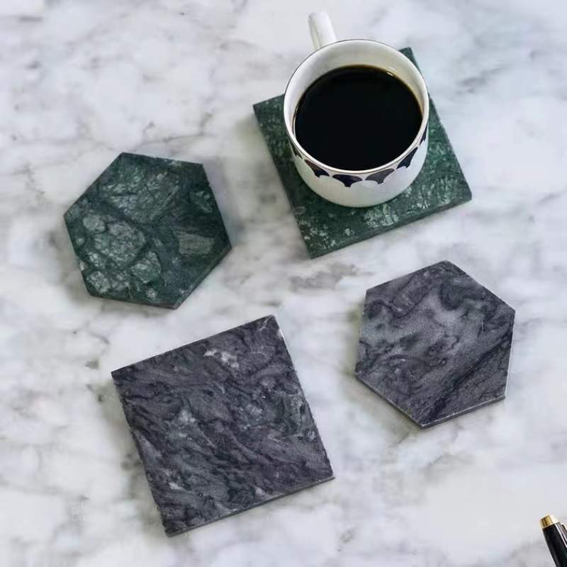 Naturalne marmurowe podkładki  – Marble Coaster Set recenzja i cena