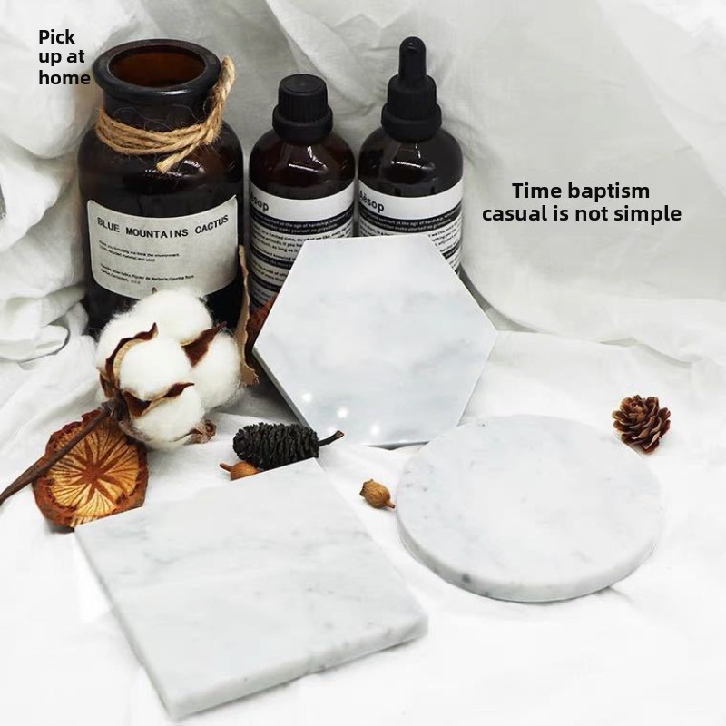 Naturalne marmurowe podkładki  – Marble Coaster Set recenzja i cena