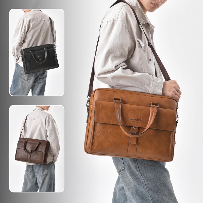 Torba męska vintage z ciemnobr – Leather Briefcase recenzja i cena
