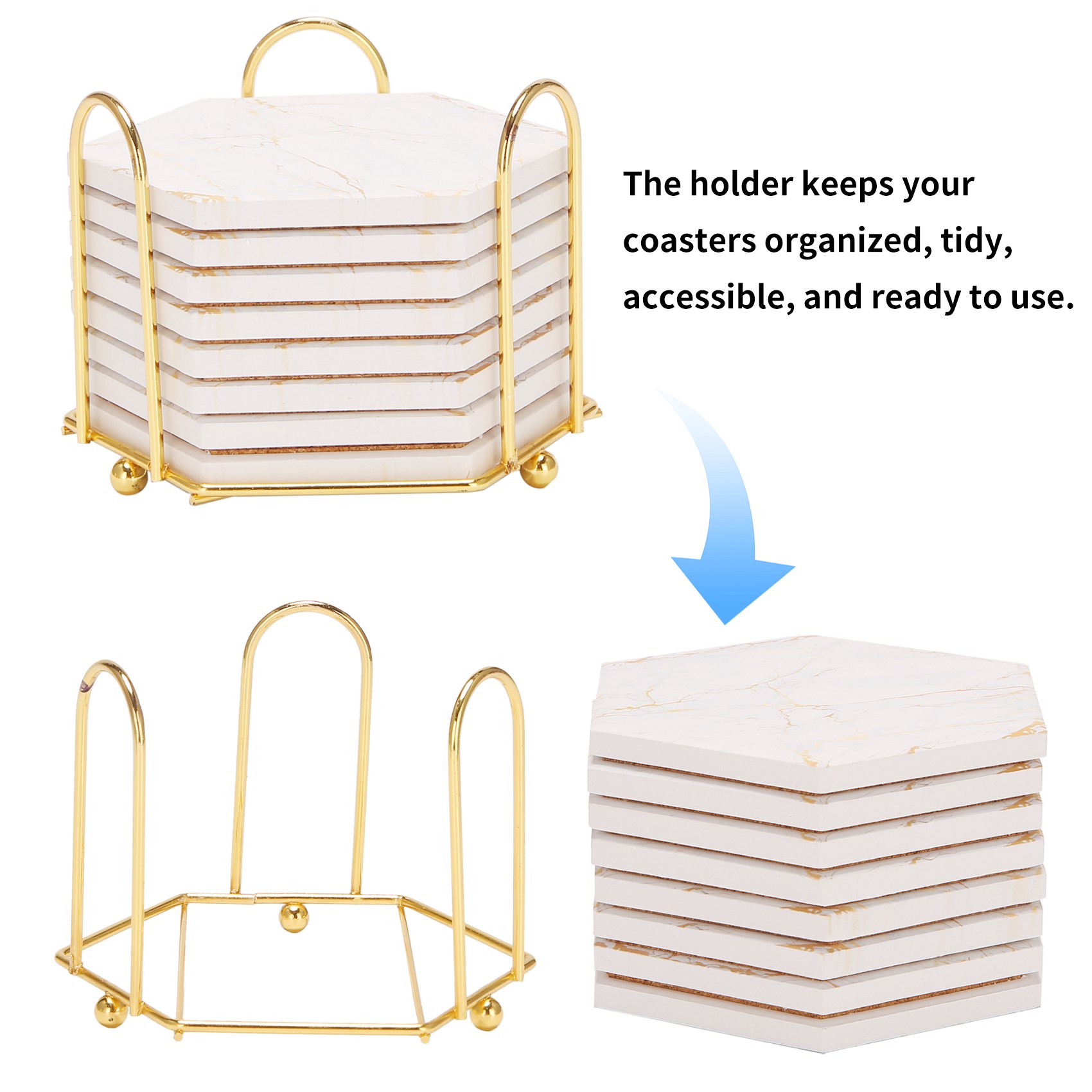 Podkładki pod napoje A69E8 PC  – Marble Coaster Set recenzja i cena